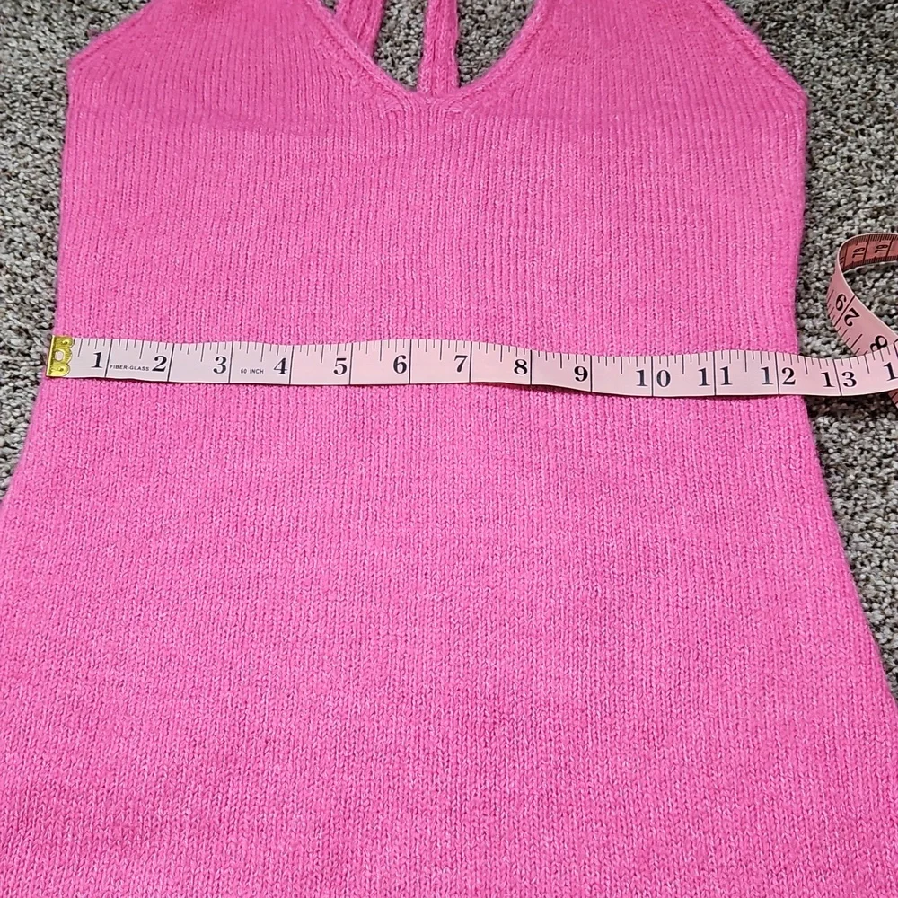 Princess Polly Blair Mini Dress Hot Pink Women's Size XS/S Knit Halter Dress - Picture 7 of 10